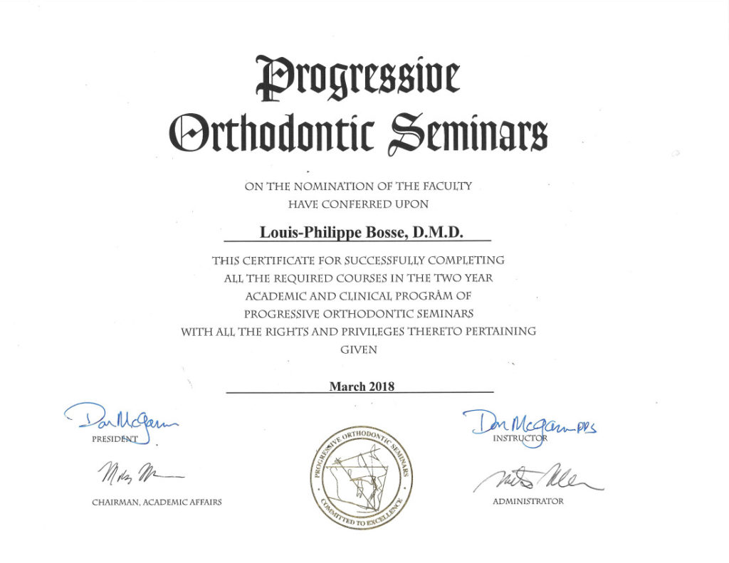 ProgressiveOrthoCertificate Greenspoint Dental Houston Dentist