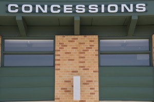 Sign in stadium for concessions