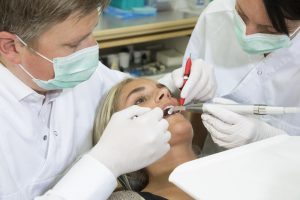 Young woman at the Dentist