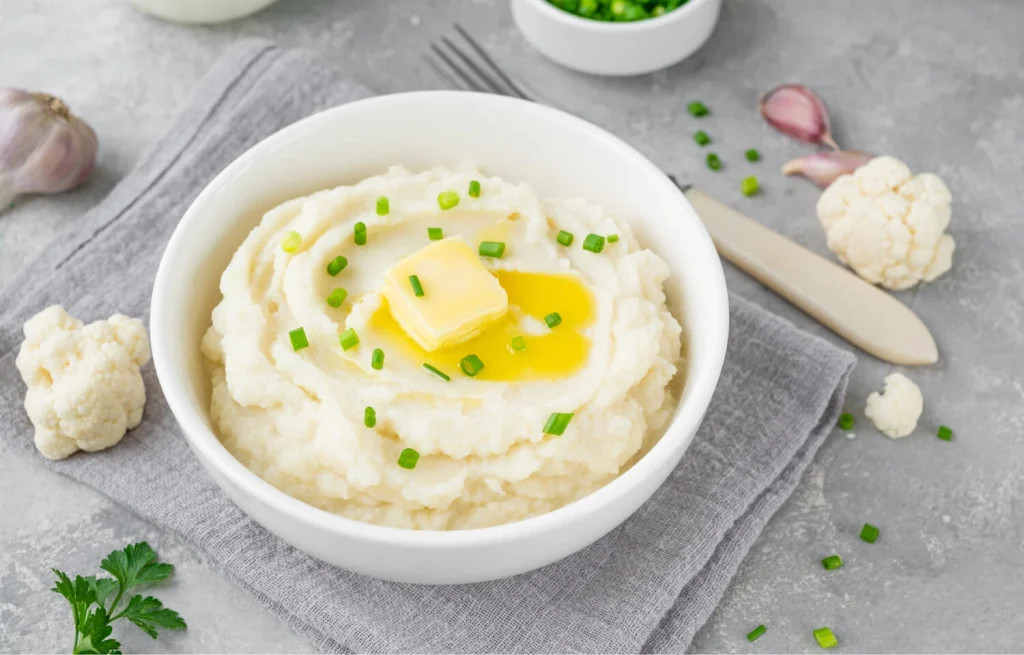 A bowl of mashed potatoes and a smoothie, showcasing soft food options for post-extraction recovery.